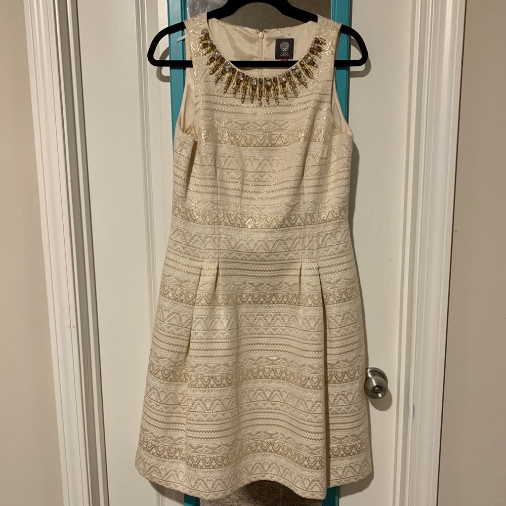 Gold Vince camuto formal dress